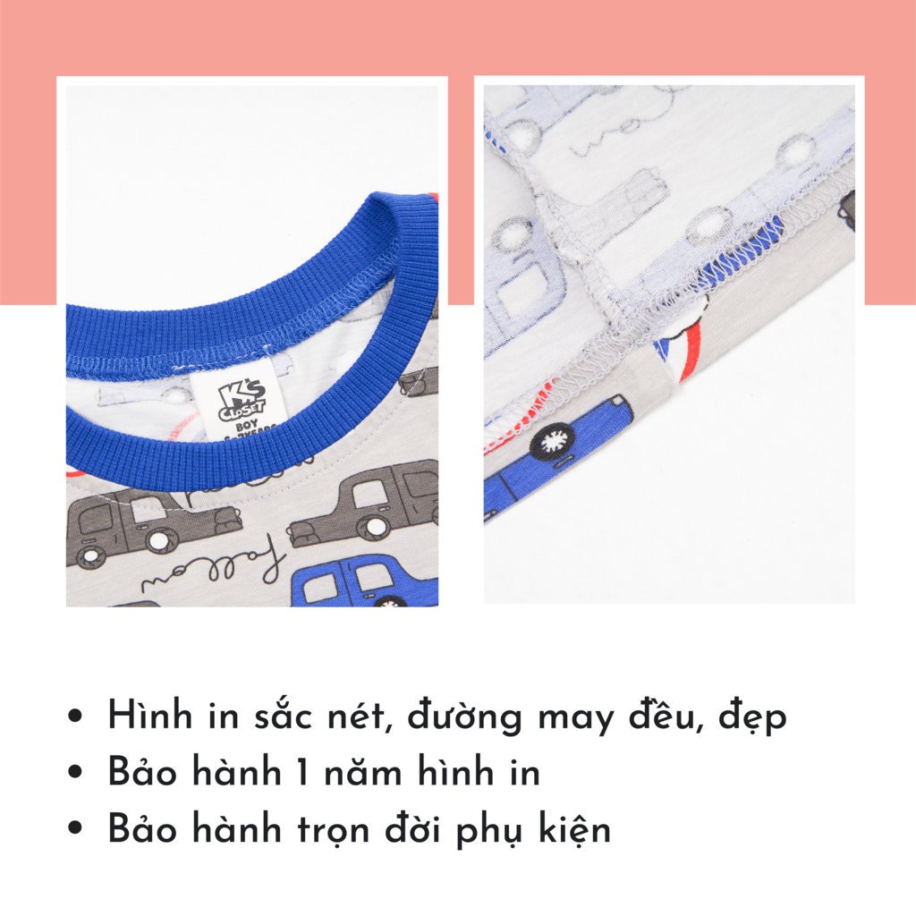 Bộ Quần Áo Dài Tay Cho Bé Trai Và Bé Gái (1 - 9 Tuổi) K's Closet E053TEF TM