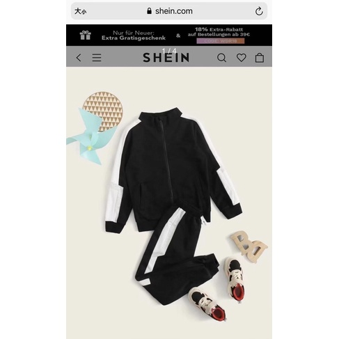 Bộ áo khoác nỉ Shein
