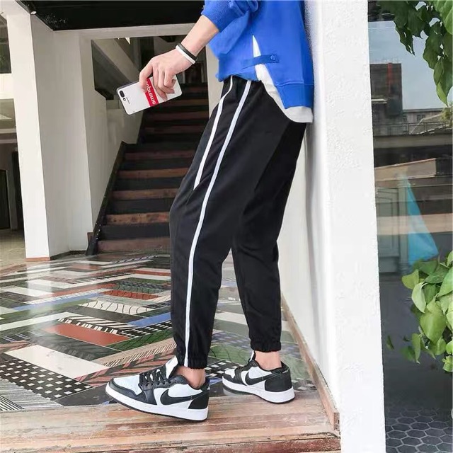Quần jogger Nỉ unisex Sọc 1,5 nam nữ phong cách ulzzang Wind | BigBuy360 - bigbuy360.vn