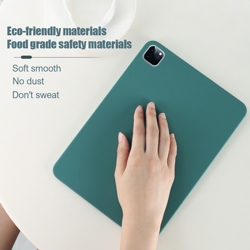 Ốp Máy Tính Bảng Silicone Dẻo Màu Trơn Cho Apple Ipad Pro 11 2020 2021 2022 Air 5 / 4 Ipad Mini 6 10 2 7 / 8 / 9th