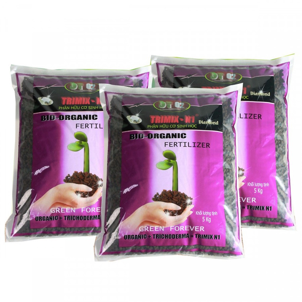 Phân hữu cơ sinh học TRIMIX-N1 dạng viên 5kg