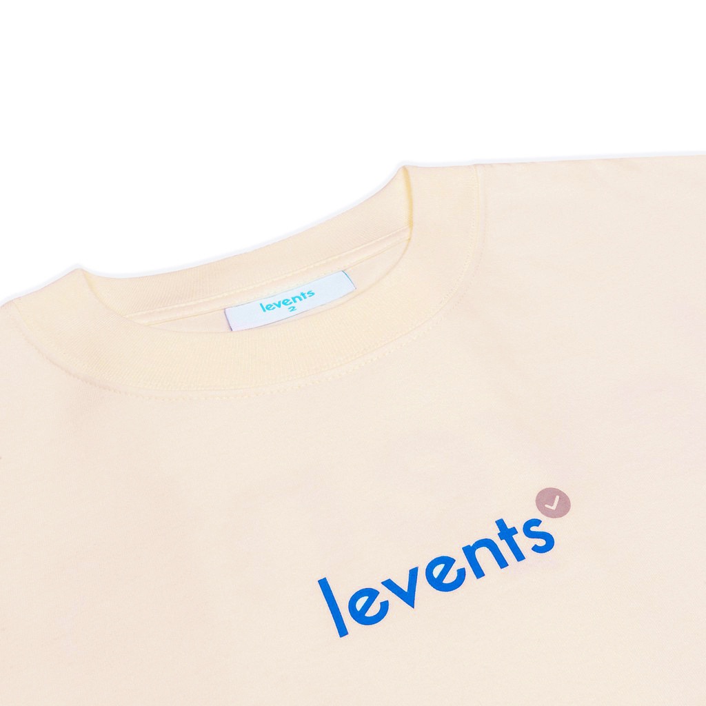 Áo thun Levents Popular Logo - Tee/ Cream Blue local brand Son.saigon
