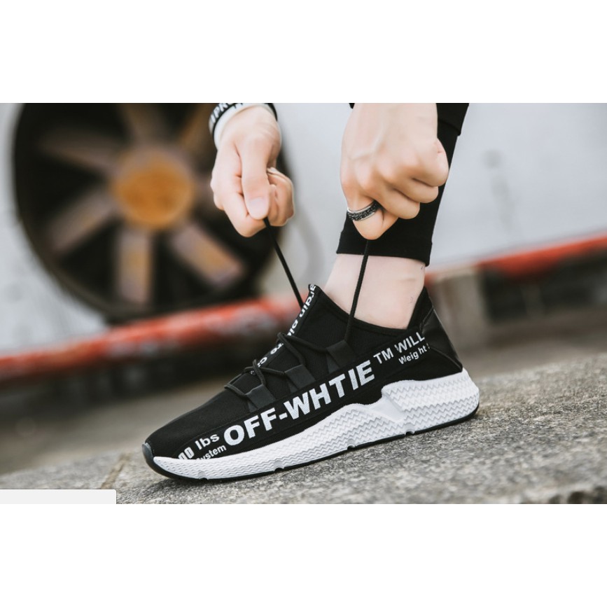 GIÀY SNEAKER NAM OFF-WHITE ruy băng tăng chiều cao hot 2018 mã -G06