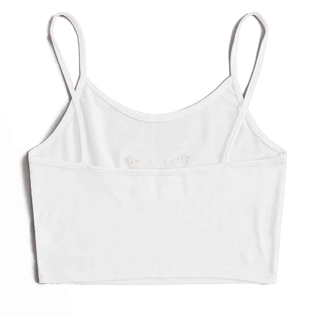 Áo Croptop Hai Dây In Hình Bướm Thời Trang Cho Nữ