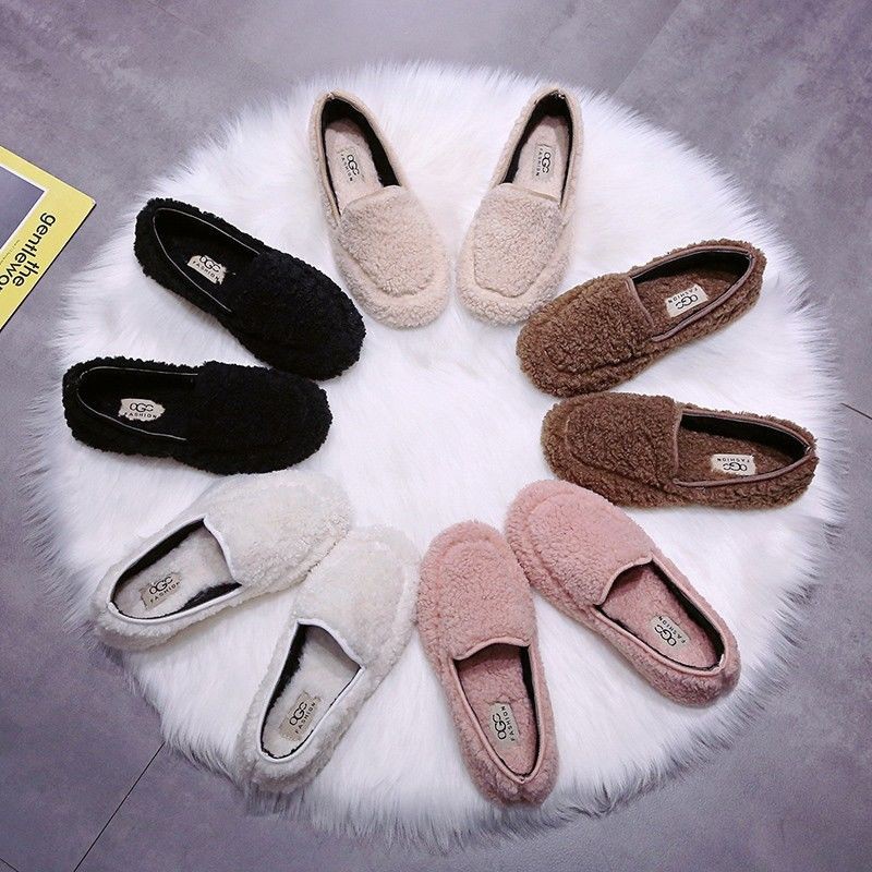 Giày Lười Lót Nhung Đế Bệt Thời Trang Dành Cho Nữ | BigBuy360 - bigbuy360.vn