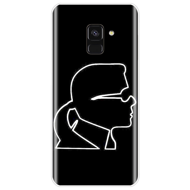 Ốp Điện Thoại Tpu Silicon Mềm Hình Moda Karl Lagerfeld Verde Duro Cho Samsung Galaxy A5 2016 A5 2017 A6 A7 A8 2018 A50