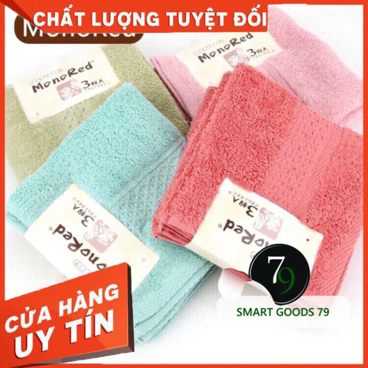 [ Chính Hãng ] [ 202] Set 3 khăn mặt monored nhật cotton siêu mềm mịn cho em bé trẻ con lau rửa cao