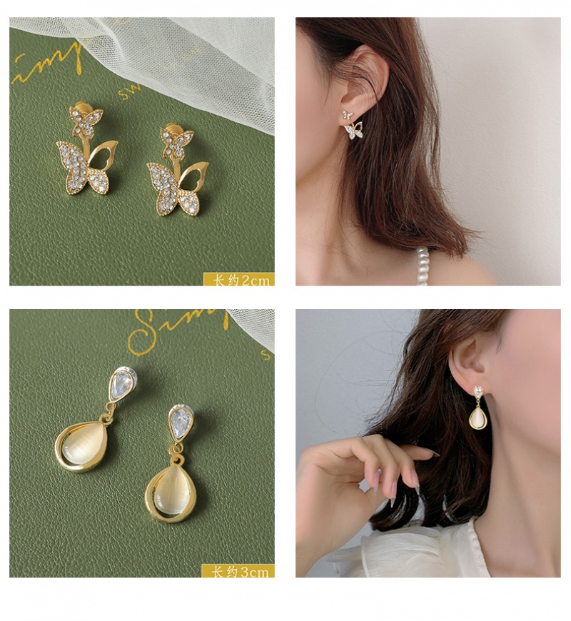 Khuyên Tai Kim Bạc Dáng Dài Thiết Kế Đơn Giản Phong Cách Hàn Quốc 2023