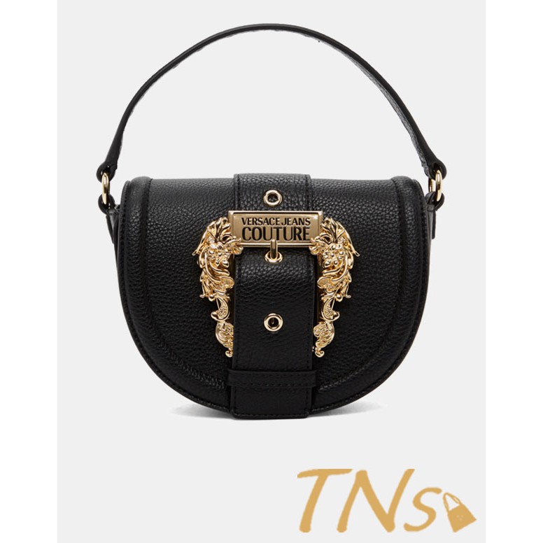 VS - Túi xách VS Jeans Couture Black Round Buckle Bag form tròn đen