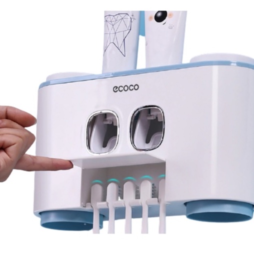 Hộp đựng kem và bàn chải đánh răng tự động Ecoco 5 ngăn 4 cốc cao cấp No.101132