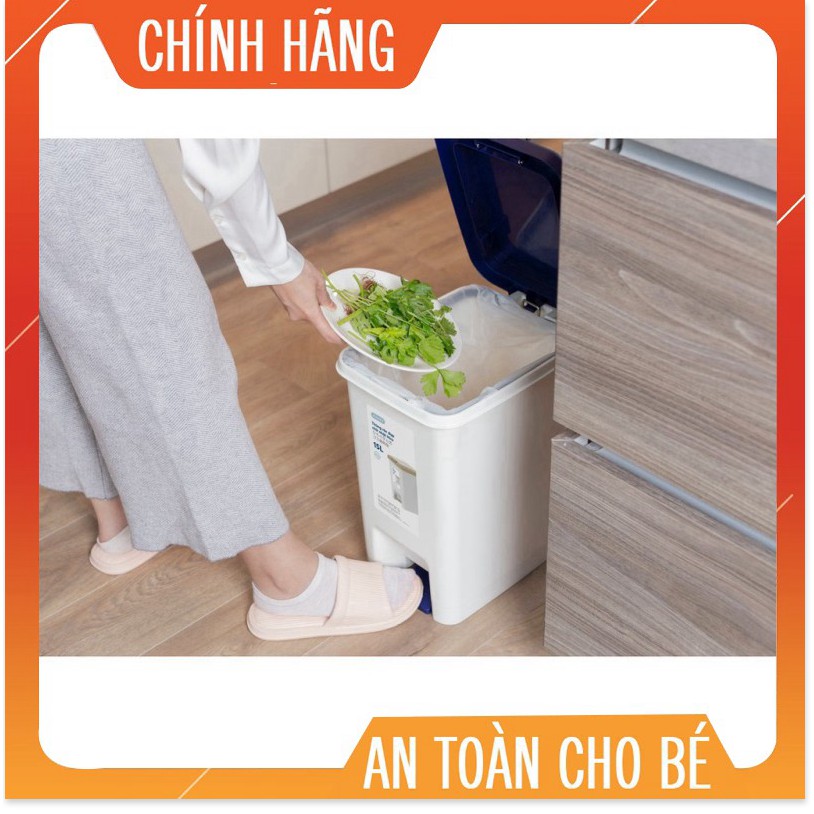 Thùng rác đạp chữ nhật Inochi 20L (tiêu chuẩn Nhật Bản)