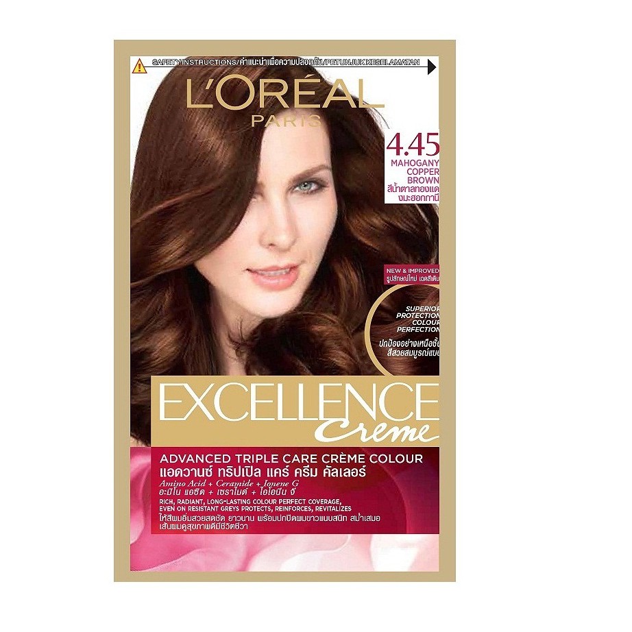Thuốc nhuộm tóc #4.45 Loreal Excellence Creme (Nâu Đồng Ánh Đỏ) 100% chính hãng, vov cung cấp & bảo trợ.