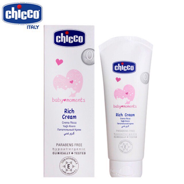 Kem dưỡng ẩm Omega &amp; Vitamin E Chicco OM+ 100ml