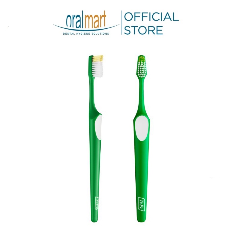 Bàn chải đánh răng làm sạch sâu bên trong, đầu bàn chải tiếp cận vùng răng trong cùng Tepe Nova
