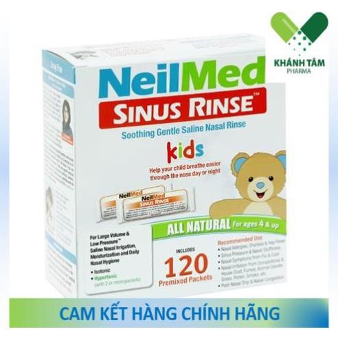 Hộp 120 gói muối rửa mũi trẻ em NeilMed Sinus Rinse Pediatric 120 sachets!