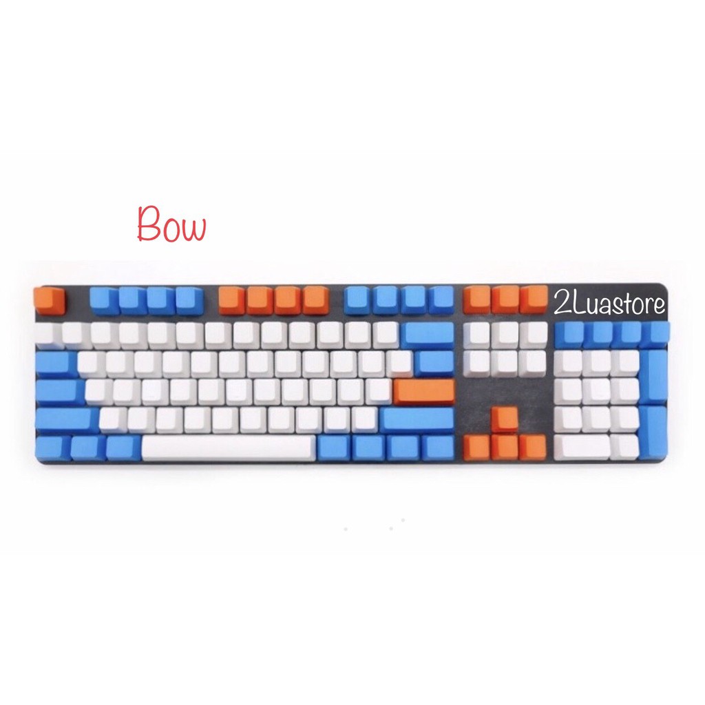 Bộ Keycap PBT nhiều màu CARBON BOW CHALK DOLCH 87/104 phím cho bàn phím cơ | BigBuy360 - bigbuy360.vn