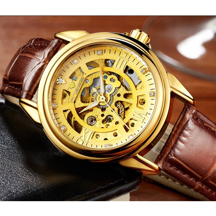 Đồng hồ nam FNGEEN chính hãng, đồng hồ cơ lộ máy dây kim loại đúc, hàng loại 1, BH 24 tháng mã A16 | BigBuy360 - bigbuy360.vn