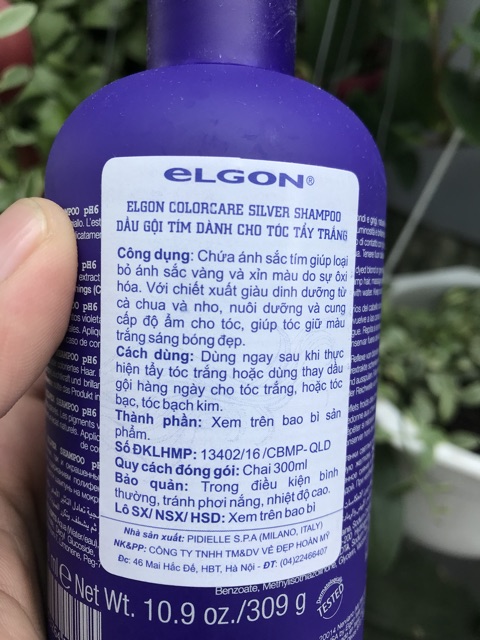 🌾Best Seller🎋Dầu gội khử vàng dành cho tóc tẩy trắng, tóc bạch kim Silver Shampoo Elgon 300ml | BigBuy360 - bigbuy360.vn