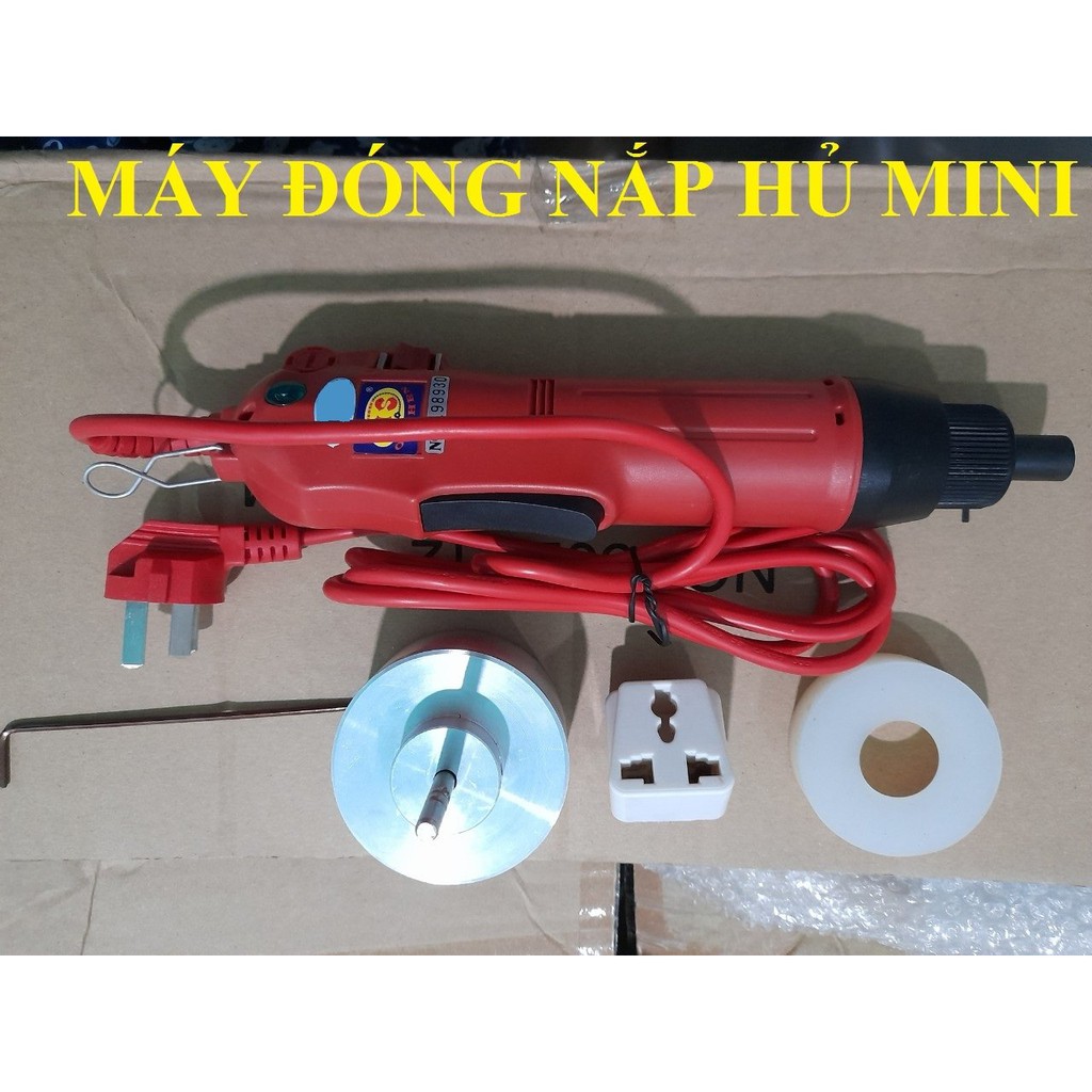 Máy đóng nắp cầm tay mini vặn hủ yến.