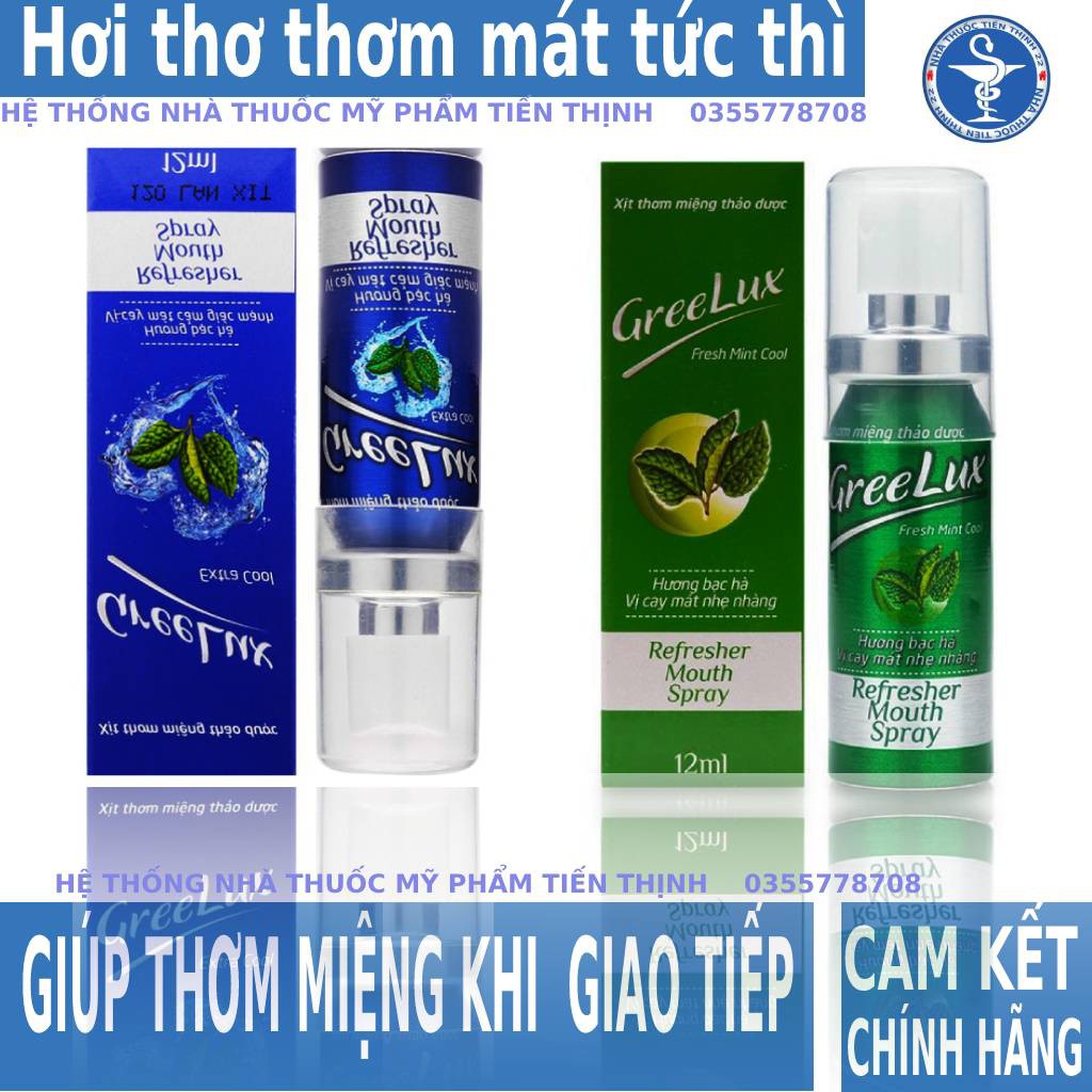 Xịt khử mùi.Thơm Miệng Greelux extra cool