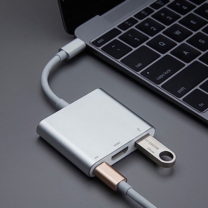 Cáp chuyển uusb 3.1 sang hdmi 3 trong 1 tiện lợi