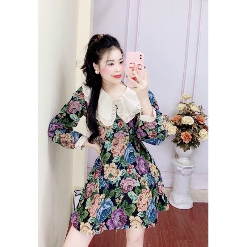 Đầm Gấm Cổ Bèo / CO SAN