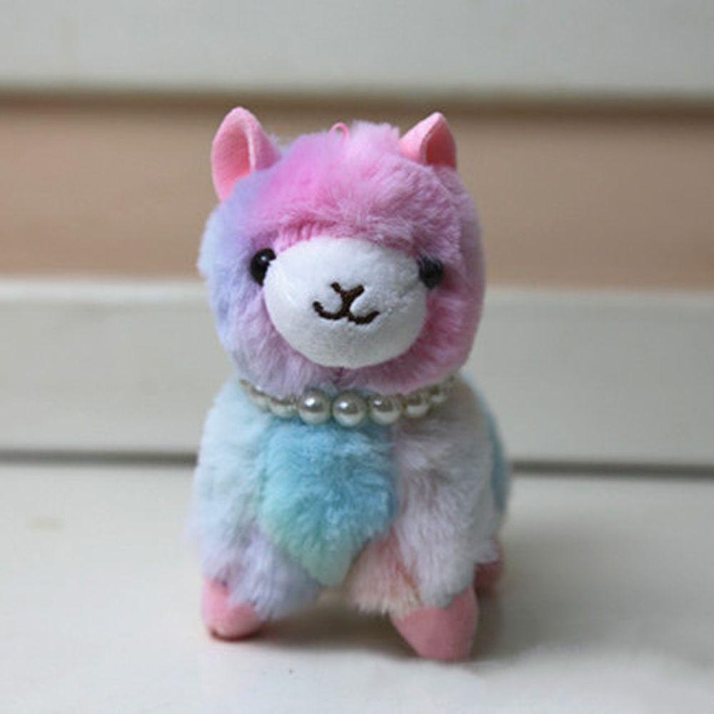 Thú Nhồi Bông Hình Lạc Đà Alpaca Mềm Mại 10CM Treo Chìa Khóa Xe Hơi / Túi Xách Cho Bé