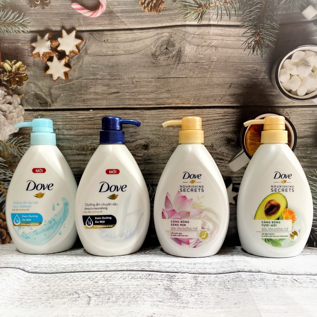Sữa tắm dưỡng thể DOVE căng bóng mịn màng 530g VỆT