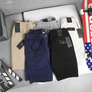 Short kaki nam Galvin cap chun,quần short nam co giãn chất co giãn 16-Leo Vatino