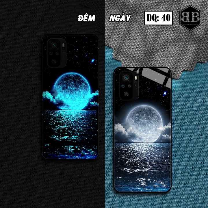 Ốp lưng kính Dạ Quang Xiaomi Redmi Note 10 / Redmi Note 10S phát sáng trong đêm đẹp mê luôn
