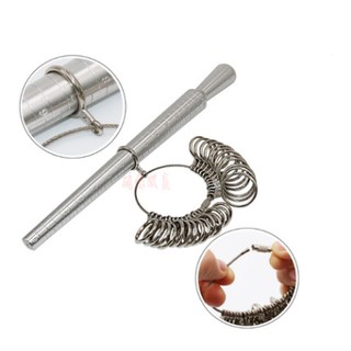 Bộ đo ni tay đo ni nhẫn Thép hoạc Nhựa Tặng kèm 1v ruby thô tự nhiên