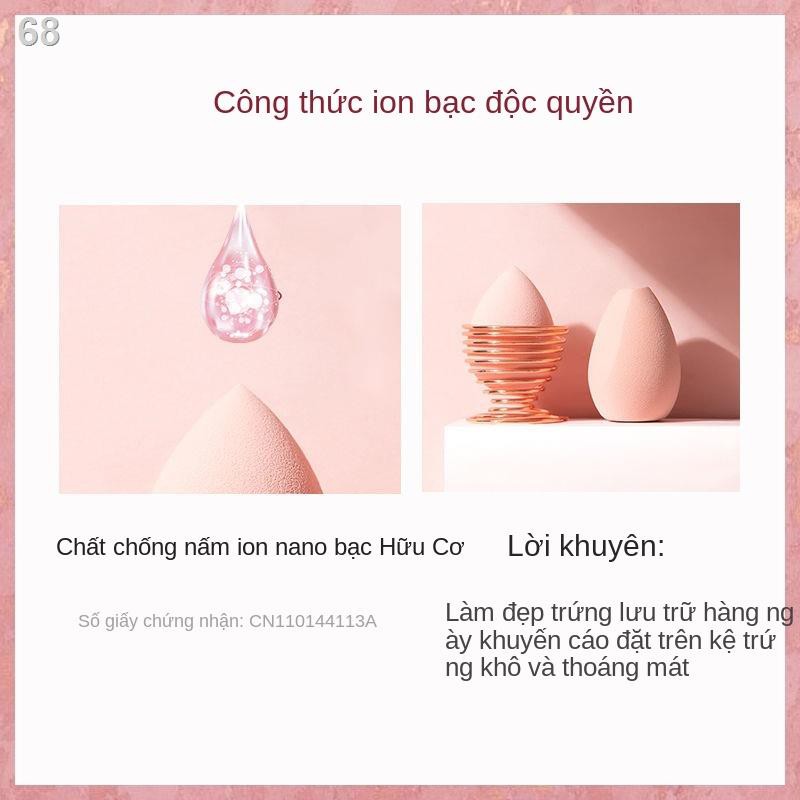 tháng Ba Rabbit Beauty Eggkeup foam Phấn phủ nền siêu mềm cushion trang điểm trứng bb no bột dụng cụW