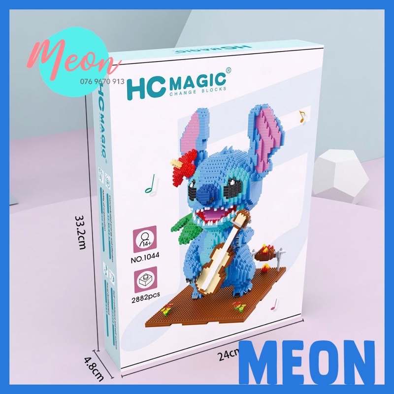 Miniblock đồ chơi xếp hình lego Stitch size XL