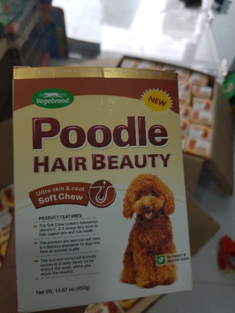 Bánh thưởng dưỡng lông chó Poodle - Poodle Hair Beauty Pet713 #Pet713