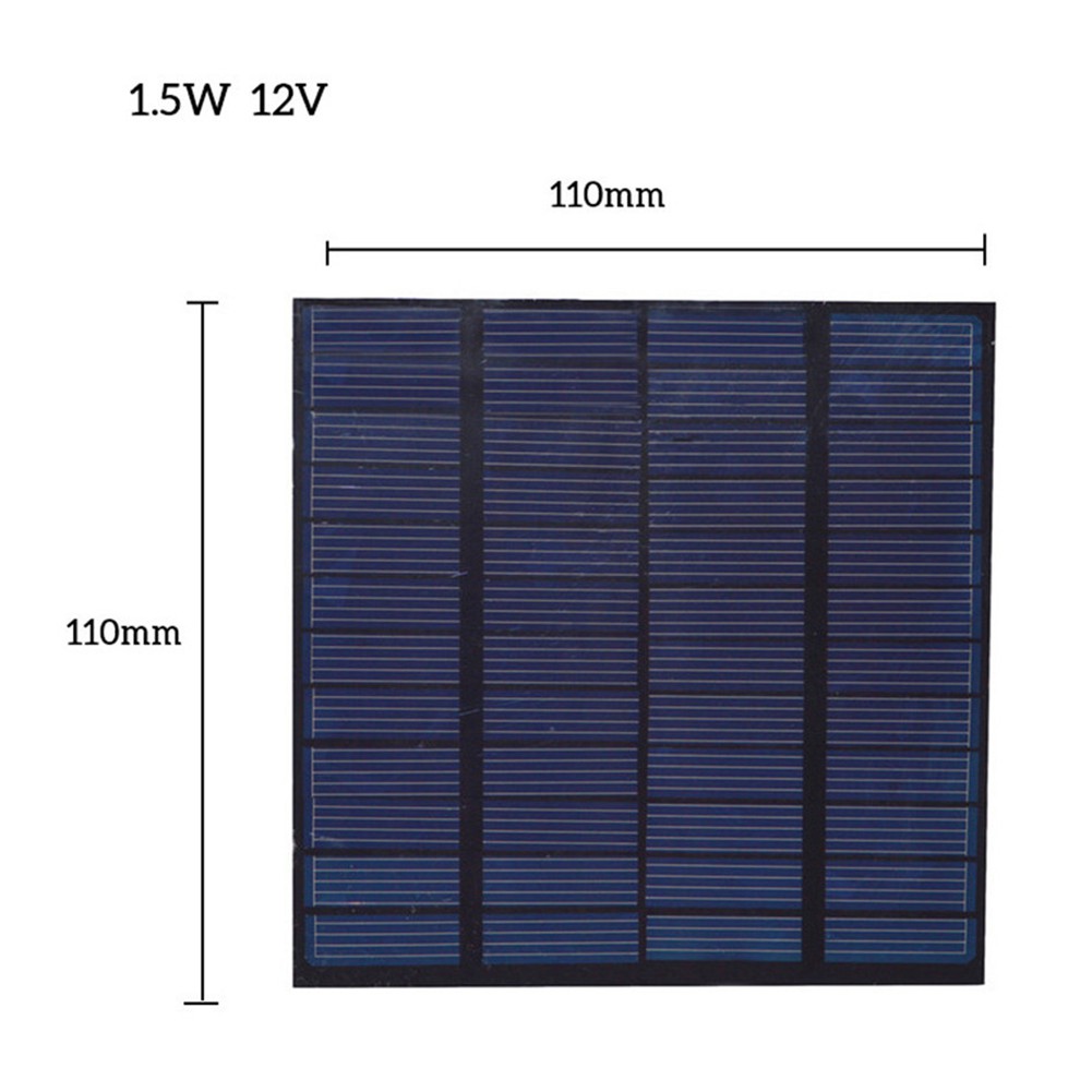 Tấm Pin Năng Lượng Mặt Trời Mini 1.5w 12v Tự Lắp Ráp