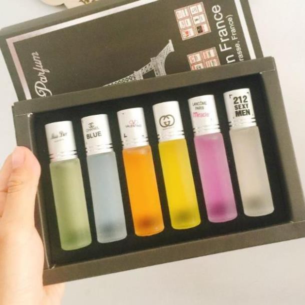 Set 6 Chai Nước Hoa hương cực thơm,lưu hương tốt dạng lăn (nam nữ) | Thế Giới Skin Care