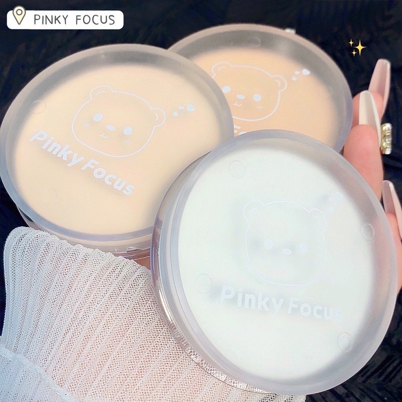 Phấn phủ dạng nén Pinky Focus tặng kèm bông mút