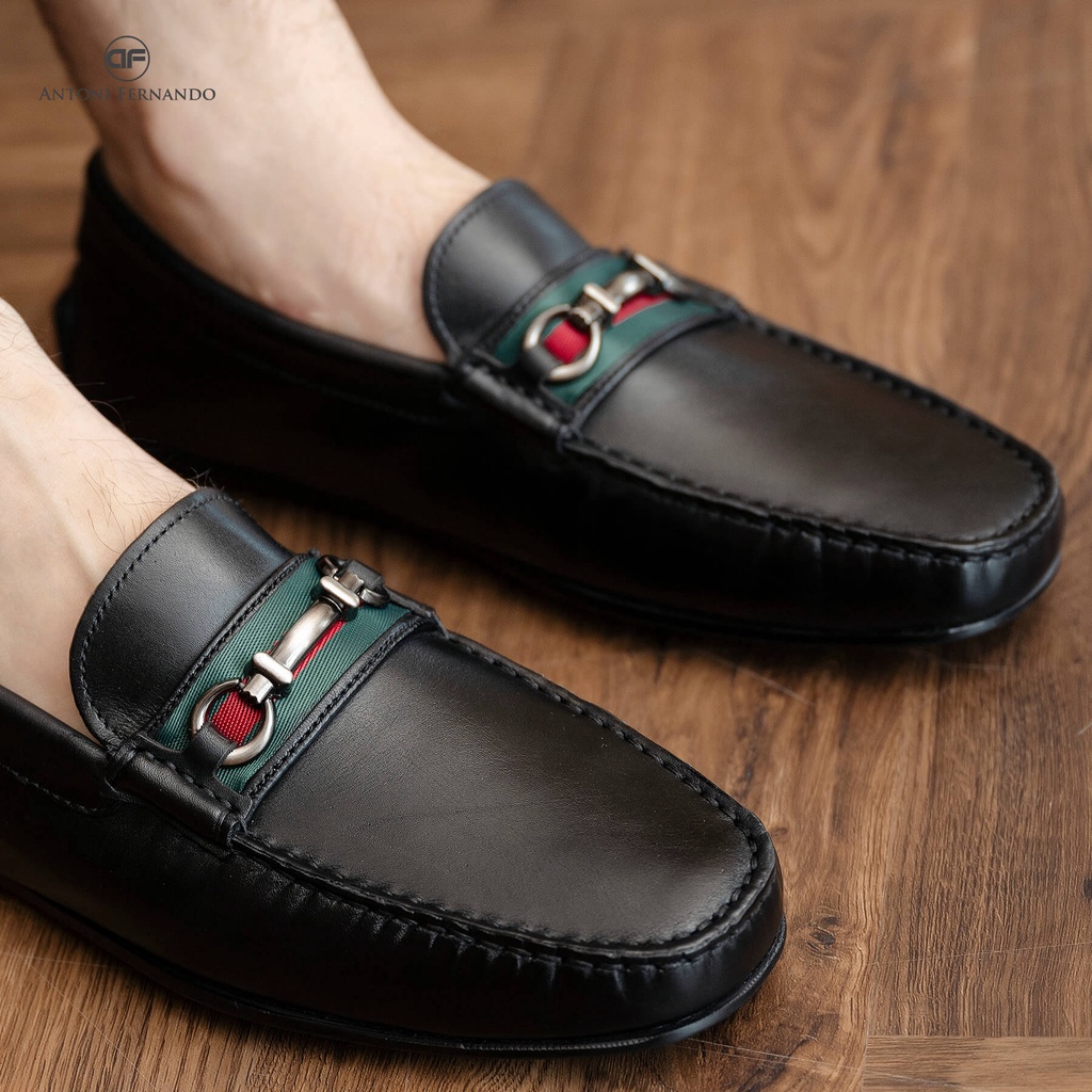 GIÀY LƯỜI NAM DA TRƠN MỀM ĐẾ DƯƠNG KHÂU MCKAY. ANTONI FERNANDO AF40451