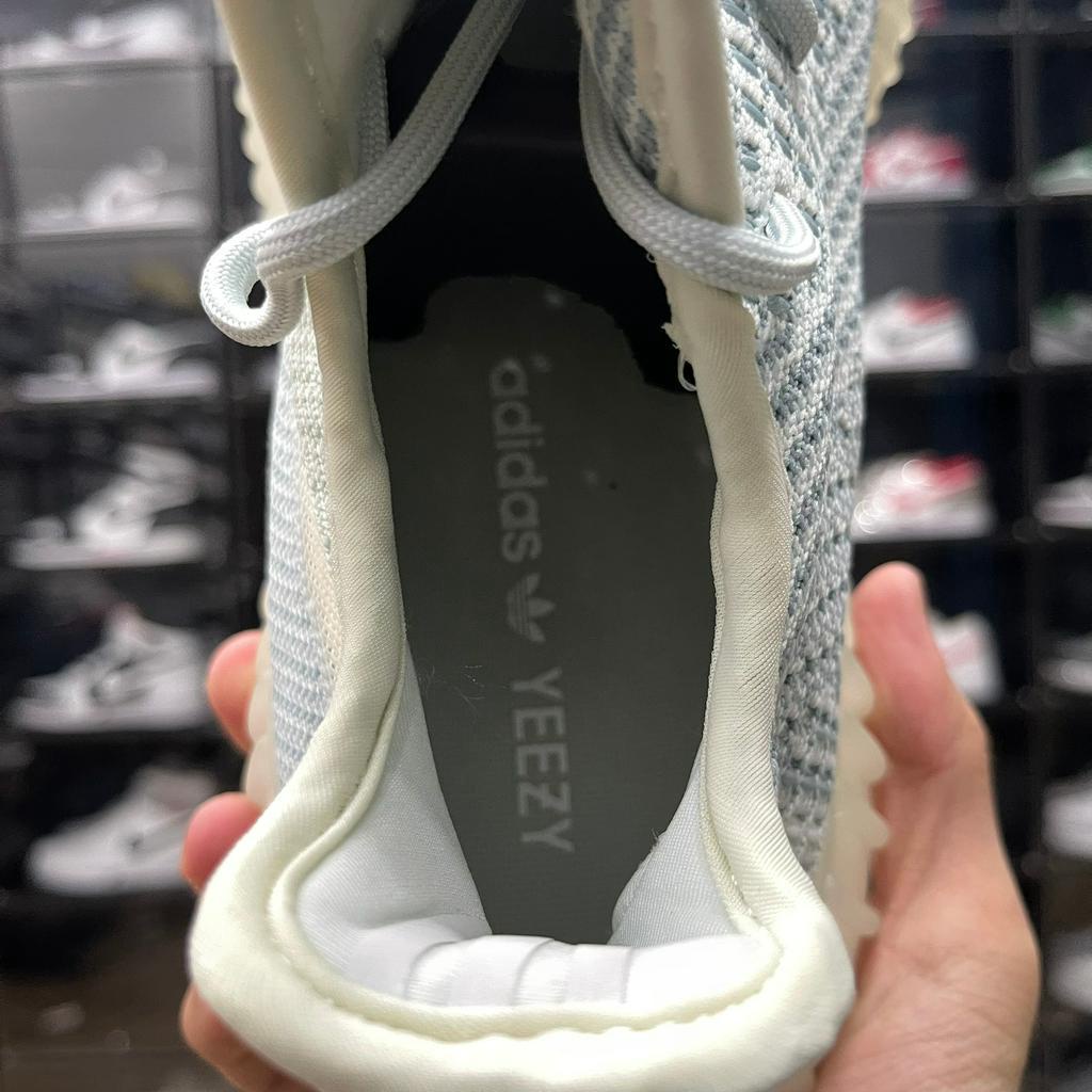 Giày Yz 350 V2 Cloud White, Yz 350 Trắng Xanh - Than.Shoes