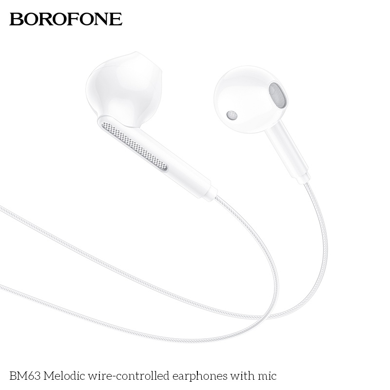 Tai nghe iphone 6 Borofone BM63 chân 3,5mm tương thích ip 5,5S,6,6S,6 Plus, 6S Plus, Android