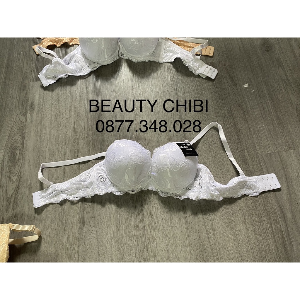 Áo Lót Bra Nữ Ren Có Gọng Nâng Đẩy Ngực Mút Dày 4cm Mềm Mại PINK STORE A06