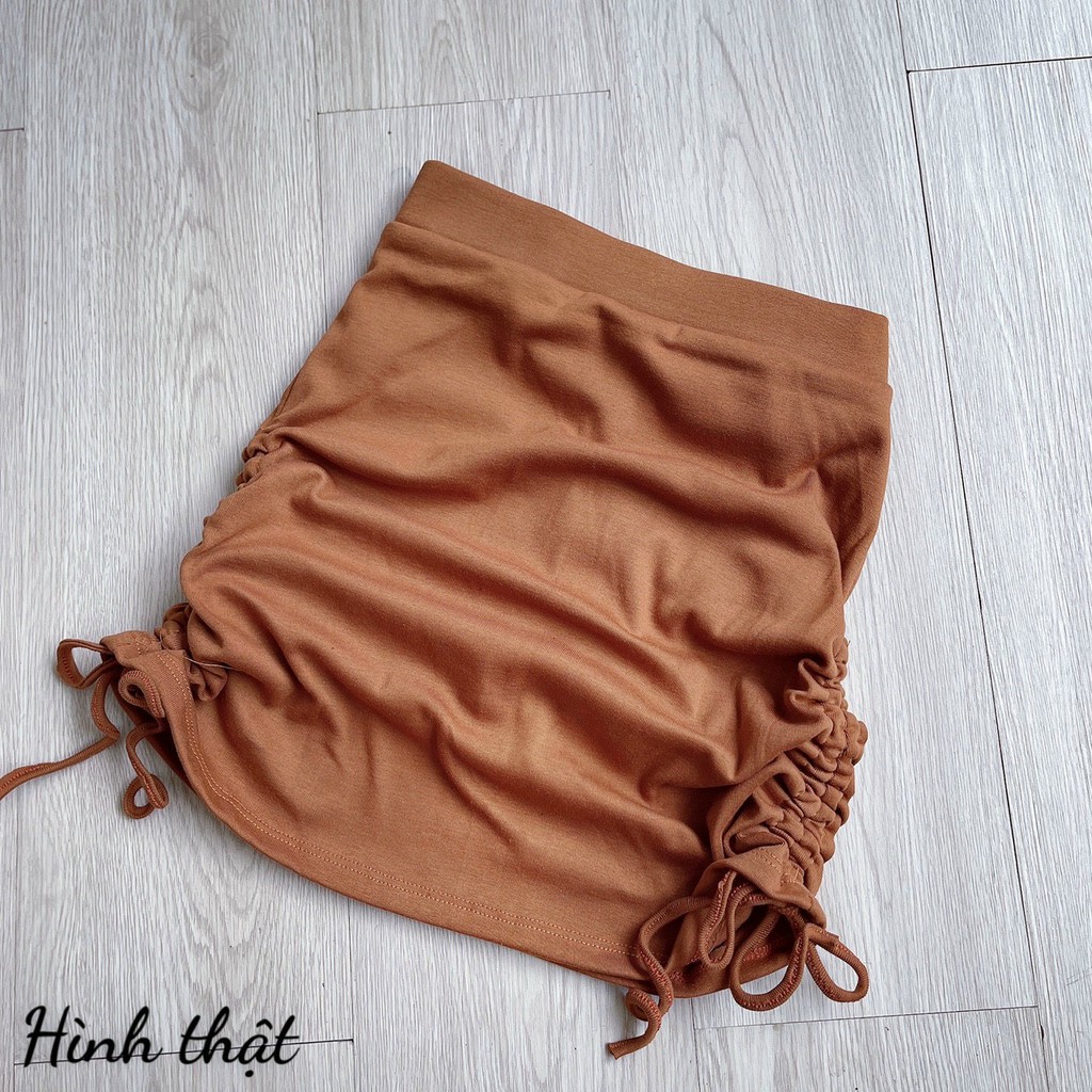 Chân Váy💥𝑭𝑹𝑬𝑬𝑺𝑯𝑰𝑷💥Chân Váy borip Rút Dây 2 Bên May Kèm Quần Bên Trong,LY STORE