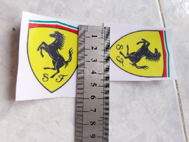 Tem Decal Sticker Ferrari Dán Xe, Nón, Điện Thoại Giá Rẻ