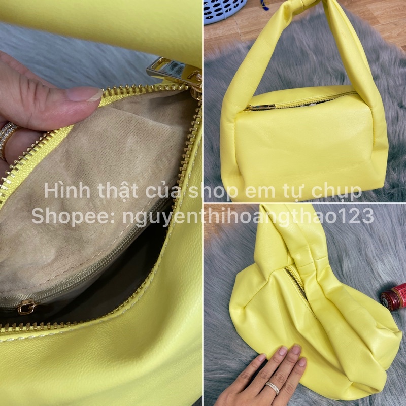 《HÌNH VÀ VIDEO THẬT CỦA SHOP EM》Túi xách cầm tay kẹp nách màu vàng chất đẹp siêu hot siêu xinh mẫu mới 2021 ♥️