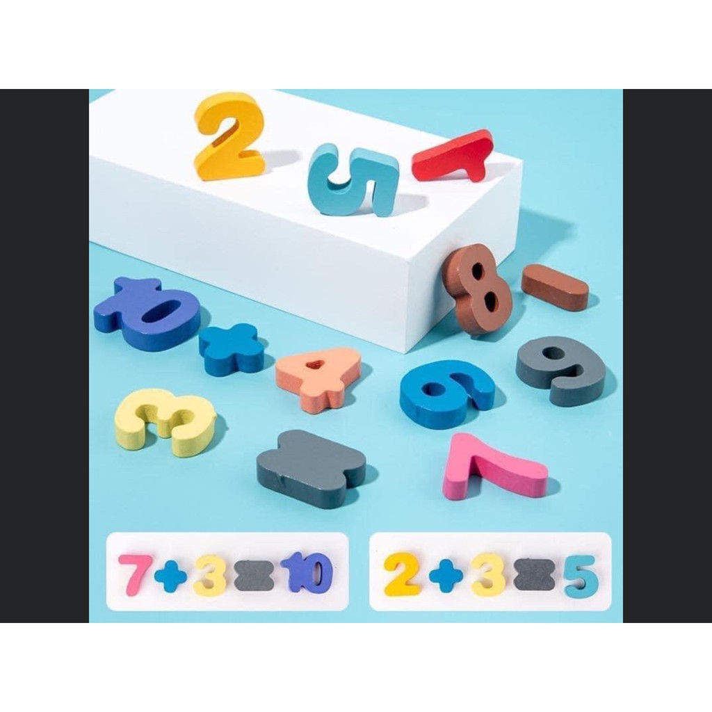 [ Smart Toy For Kids ] Bộ đồ chơi gỗ giáo dục cho bé,Bảng chữ cái,số đếm,xếp hình khối gỗ nổi 3D 6 in 1