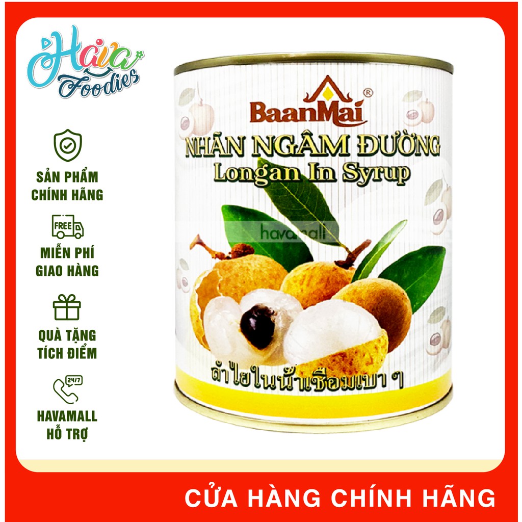 Nhãn Ngâm Đường Baan Mai 560gr