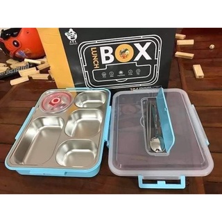 Khay Đựng Cơm Inox 304 ( 5 Ngăn )