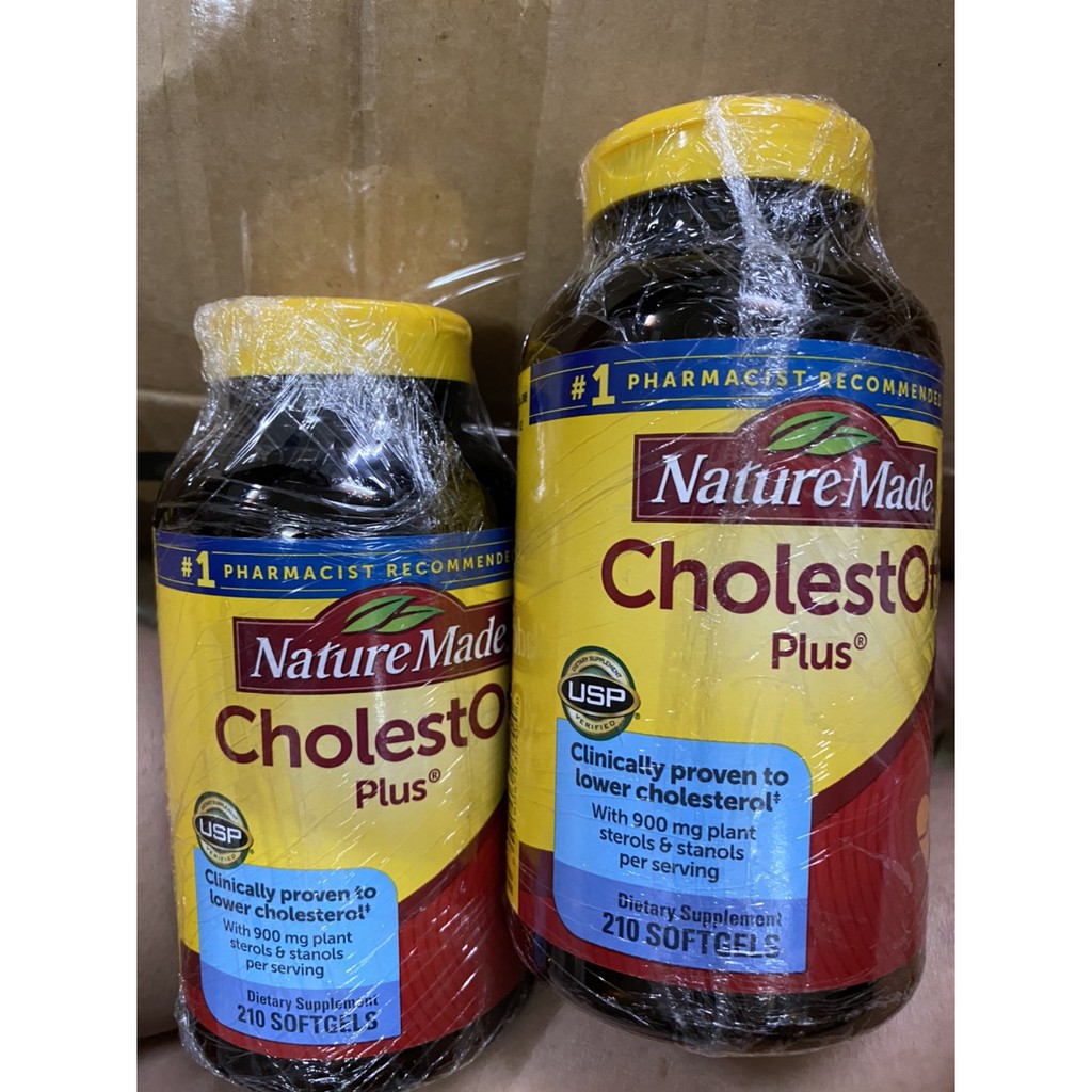 [ DATE 05.2022 Mẫu Mới ] Viên Giảm Cholesterol Trong Máu Nature Made CholestOff Plus 210 viên