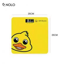 Cân điện tử thông minh, mà hình led mặt kính cường lực hình chú vịt vàng