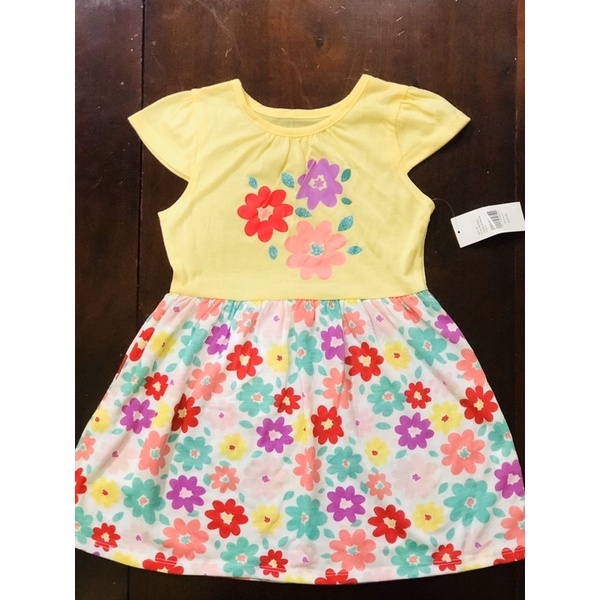 Váy hoa bé gái cotton hoàn toàn hè thu 1-5Y satsunkid